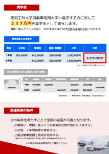 奨学金制度詳細